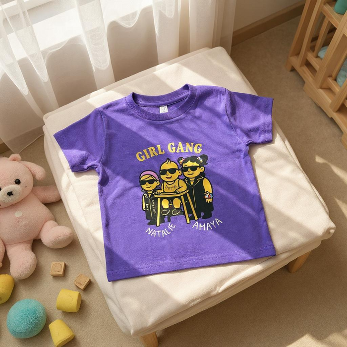 Girl Gang Cousin Besties Shirt – Custom Emoji Tee for Sisters, Cousins & BFFs | Made by Maayan