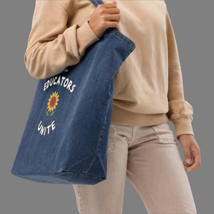 "Rebel Educators Unite" Organic Tote Bag – Durable Eco-Friendly Teacher Bag