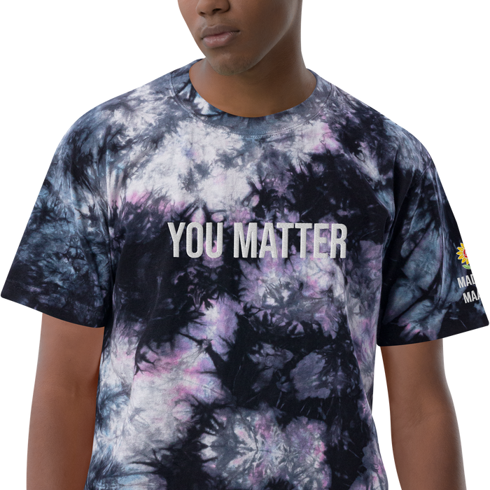 Oversized Tie-Dye T-Shirt | Rebel Educators “You Matter” | Made by Maayan