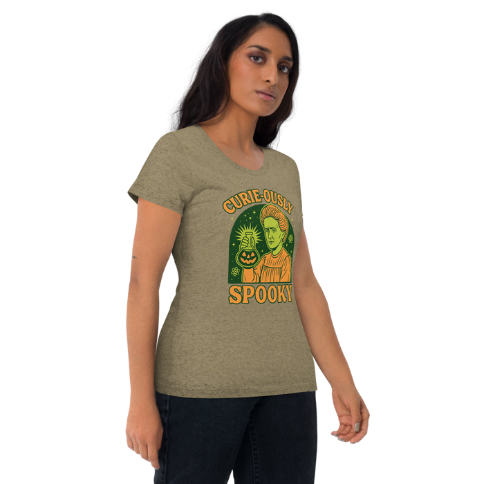 Curie-ously Spooky Halloween Sweatshirt – Retro Marie Curie Science Teacher Shirt